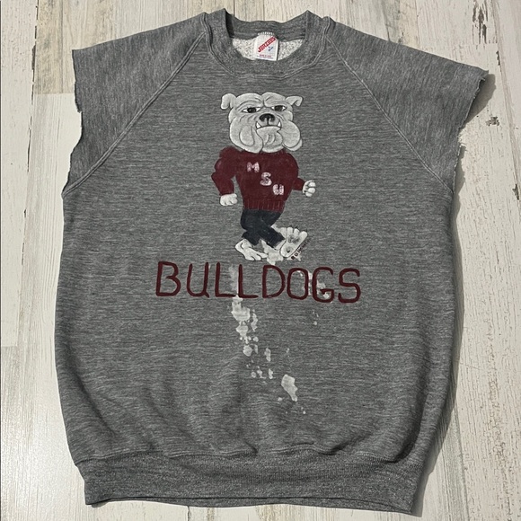 Vintage Tops - MSU Bulldogs Sweatshirt Size Large